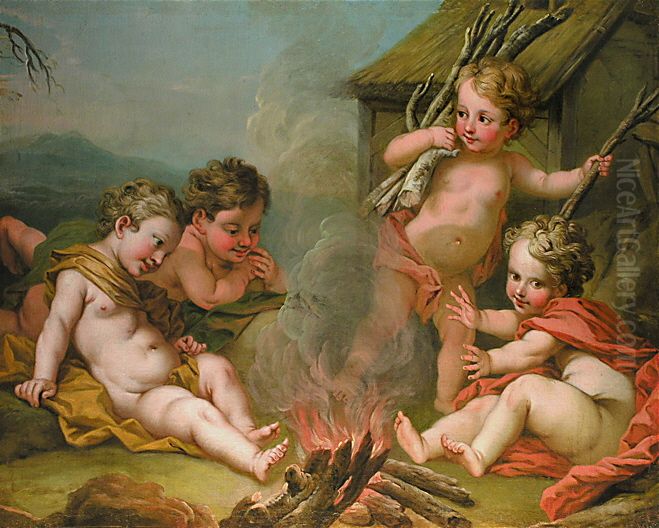 Allegory of Winter Oil Painting by unknown