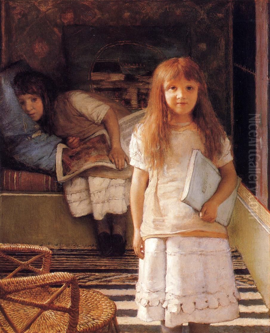 This is Our Corner Oil Painting by Lawrence Alma-Tadema This is Our Corner Oil Painting by Lawrence Alma-Tadema