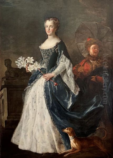 Marie Leszczynska, Queen of France Oil Painting by Alexis Simon Belle