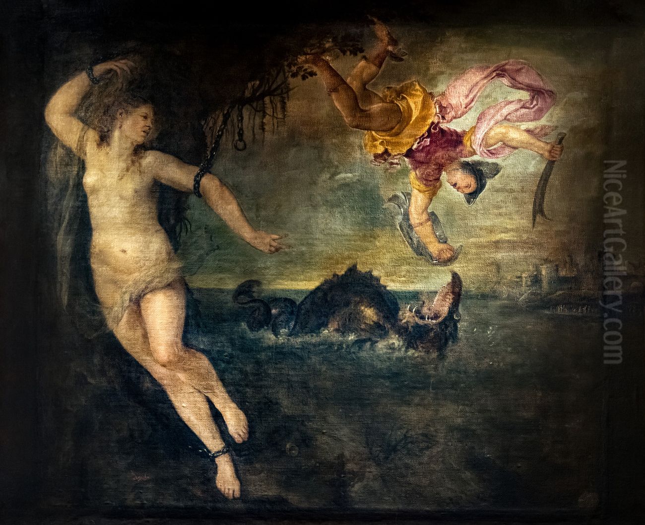 Persee delivrant Andromede Oil Painting by Titian