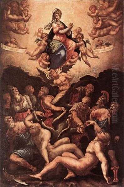 Allegorie de l'immaculee conception Oil Painting by Giorgio Vasari