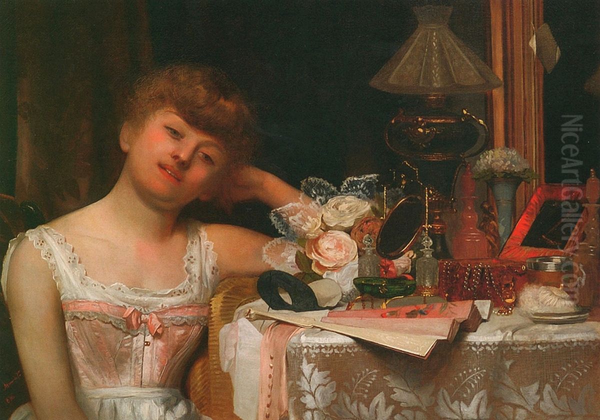 After the party Oil Painting by Jose Ferraz De Almeida Junior