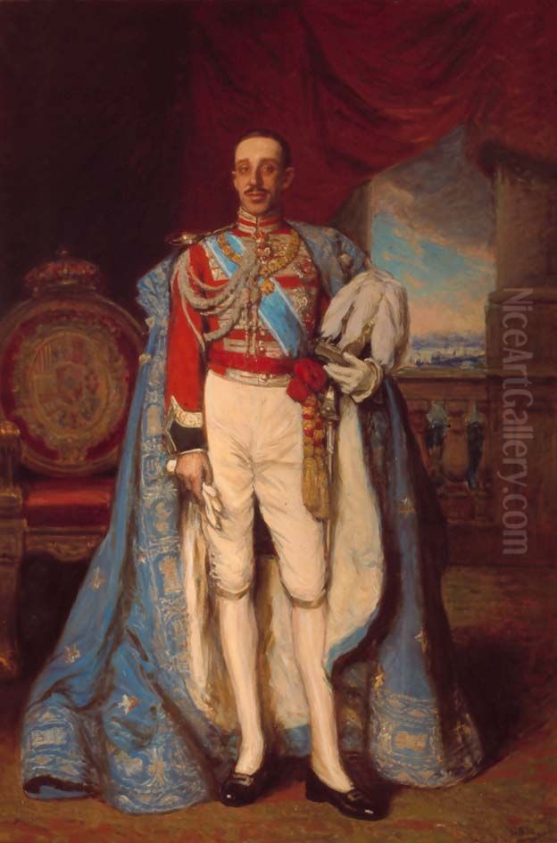 Alfonso XIII con el uniforme de la Real Maestranza de Caballeria de Sevilla Oil Painting by Unidentified painter