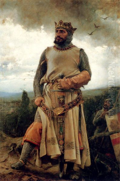 Alfonso I de Aragon Oil Painting by Francisco Pradilla y Ortiz