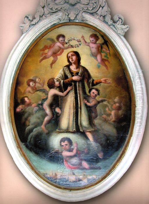 Gloria di San Quintino Oil Painting by Giovanni Battista Lama