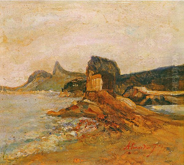 Pedra da Itapuca Oil Painting by Jose Ferraz De Almeida Junior