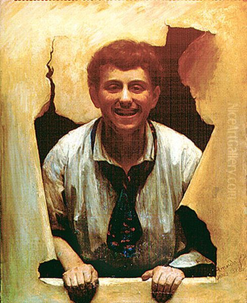 O Menino[1] Oil Painting by Jose Ferraz De Almeida Junior