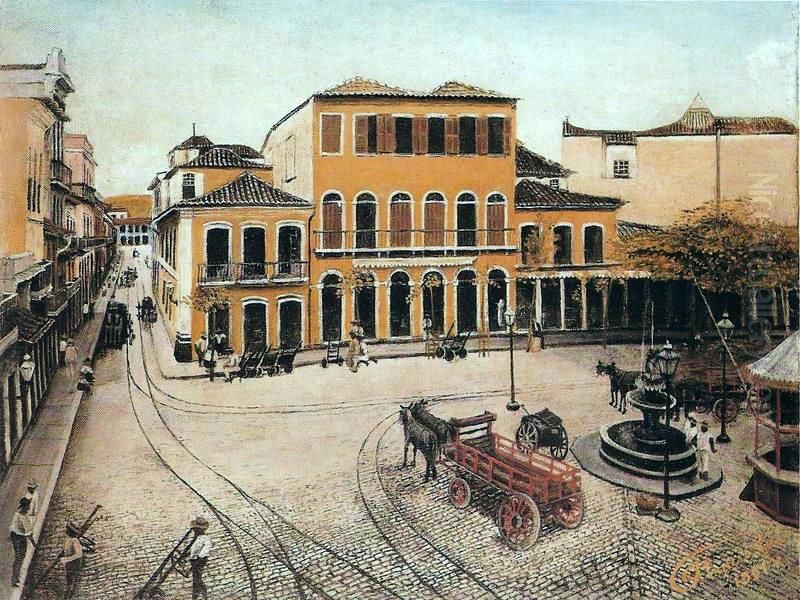 View of Saude Square Oil Painting by unknown