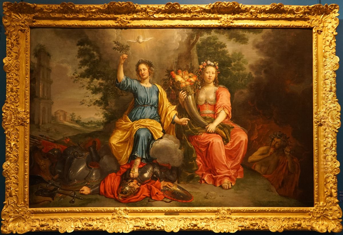 Allegorie Paix Abondance Oil Painting by Pieter van Lint