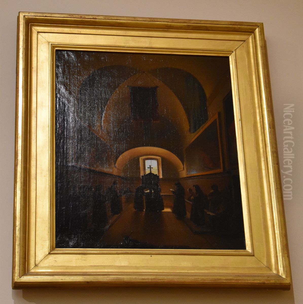 Un Quart d'heure avant l'office Oil Painting by Francois Marius Granet