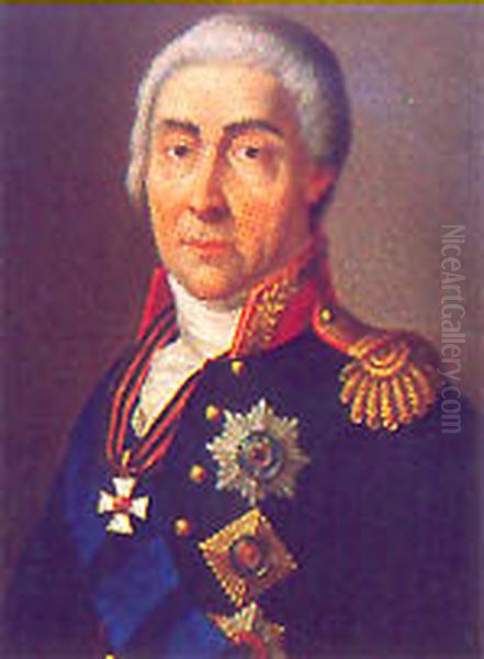 Portrait of Alexander Prozorovsky (1728 - 1809), Russian general Oil Painting by unknown