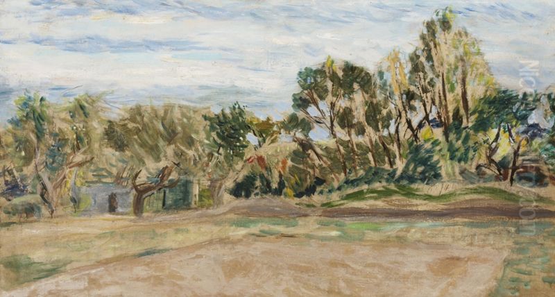Tennis Court Oil Painting by Alexis Arapoff