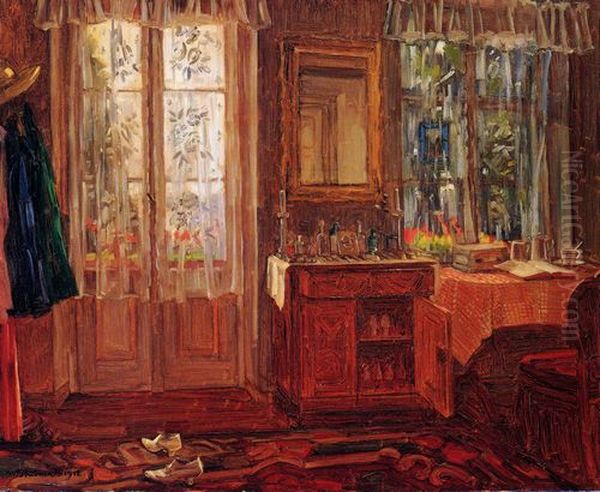 Balkonzimmer-Interieur am Starnberger See (1) Oil Painting by Wilhelm Heinrich Trutbner