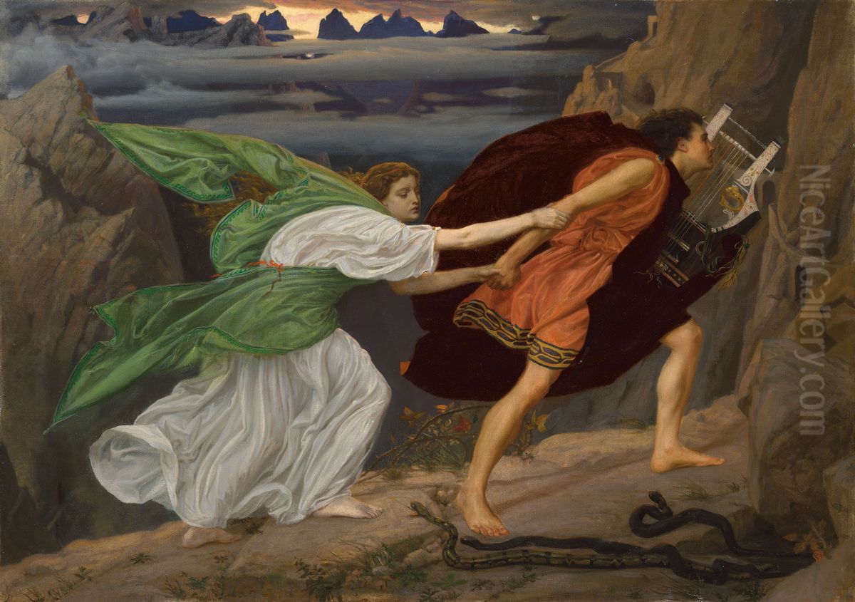 Orpheus and Eurydice Oil Painting by Edward Poynter