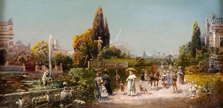 Romisches Sommertreiben. Oil Painting by Robert Alott