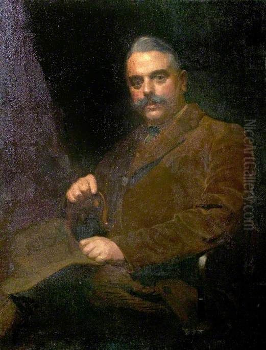 Alfred E. Goodey (1878-1945), 50th Birthday Portrait Oil Painting by Ernest Townsend Alfred E. Goodey (1878-1945), 50th Birthday Portrait Oil Painting by Ernest Townsend
