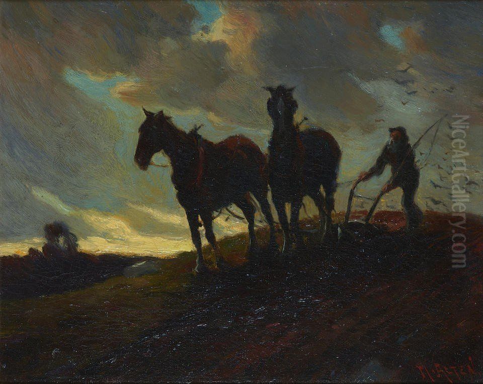 Rocky Soil, Lyme(Ploughing) Oil Painting by Mathias Alten Rocky Soil, Lyme(Ploughing) Oil Painting by Mathias Alten