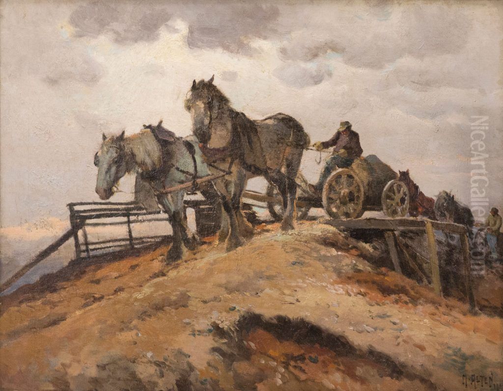 The Gravel Pit Oil Painting by Mathias Alten