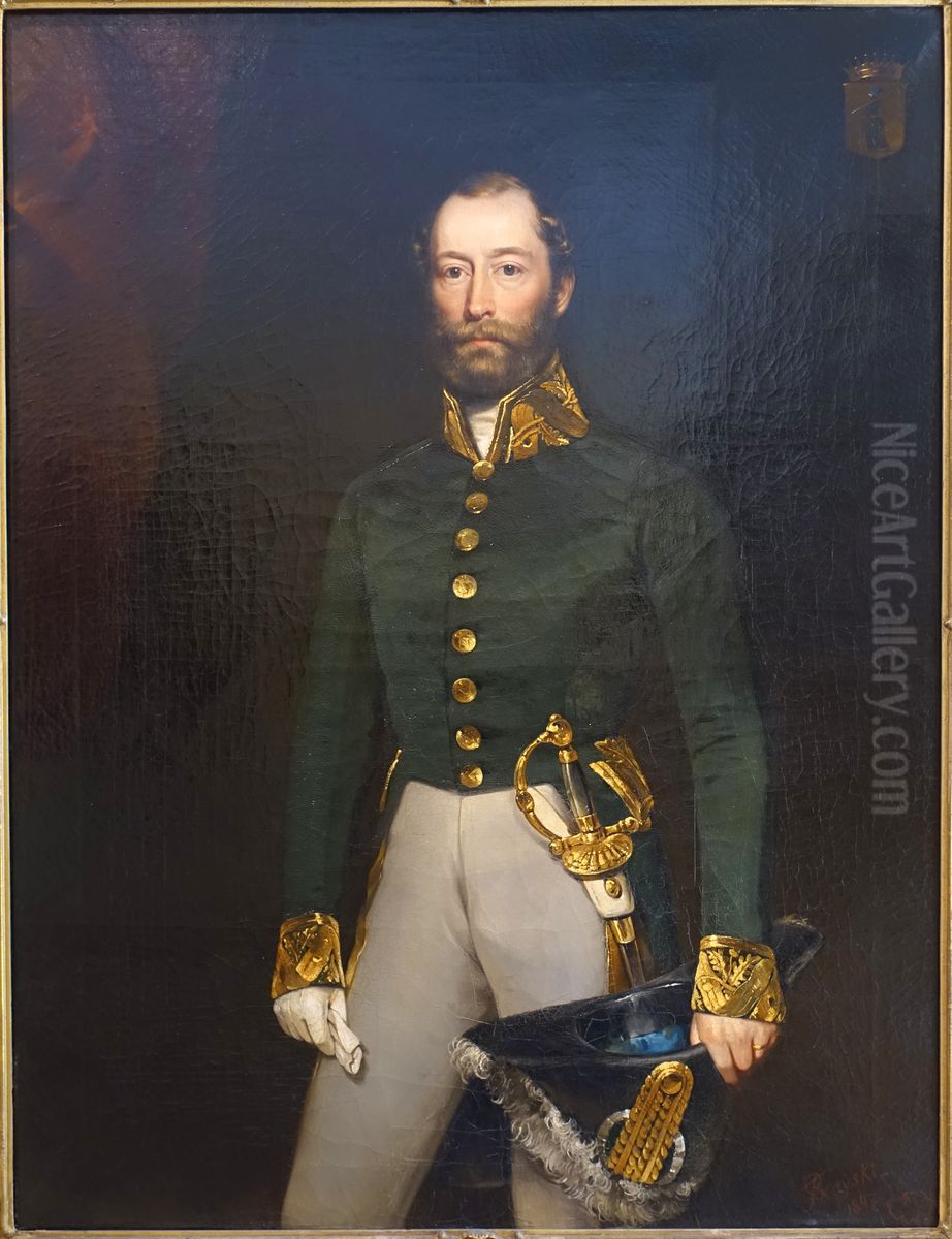 Alexander Graf von Einsiedel Oil Painting by Ferdinand von Rayski
