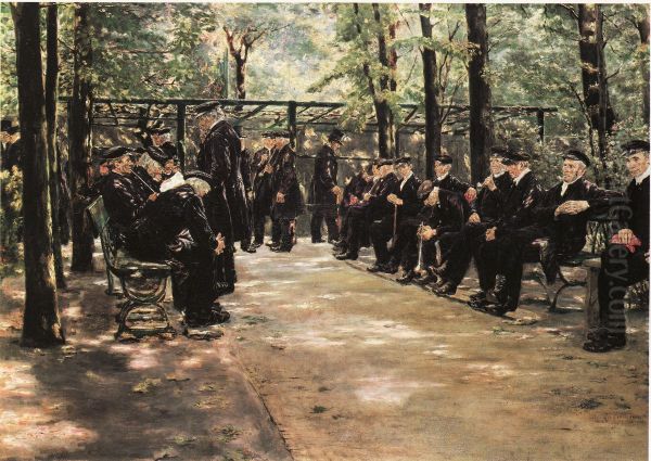 Altmannerhaus in Amsterdam Oil Painting by Max Liebermann
