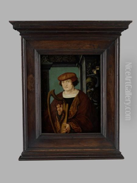 Portrait of the Lucerne Humanist Johannes Zimmermann Oil Painting by Hans Holbein the Younger