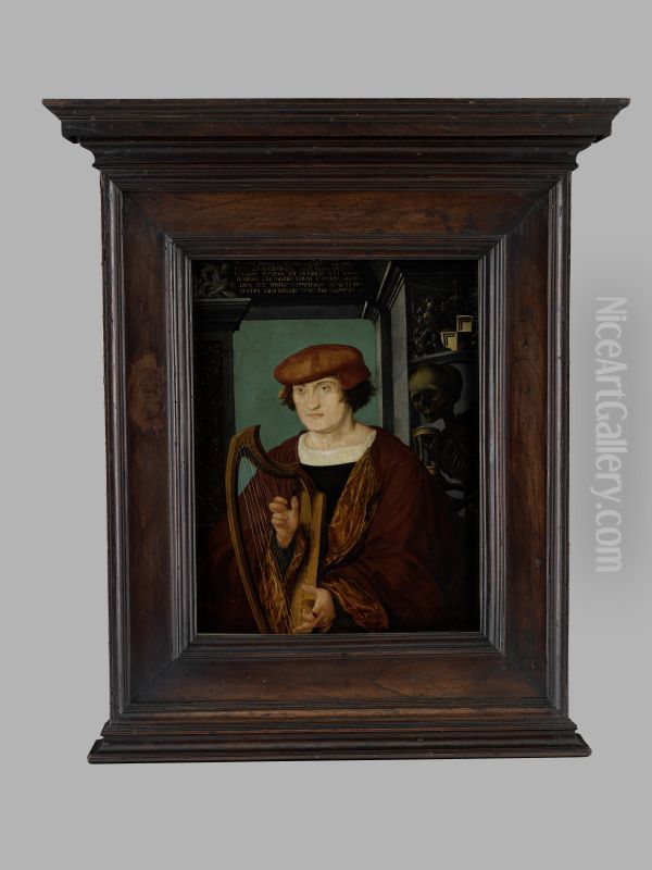 Bildnis des Luzerner Humanisten Johannes Zimmermann (Xylotectus) (1490-1526) Oil Painting by Hans Holbein the Younger