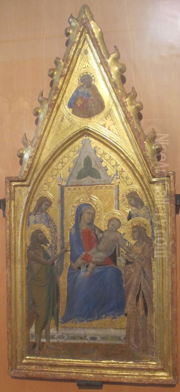 Madonna with Child and Saints Oil Painting by Ambrogio Lorenzetti