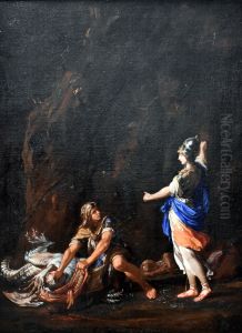 Minerve conseille a Cadmus d'arracher les dents du dragon
