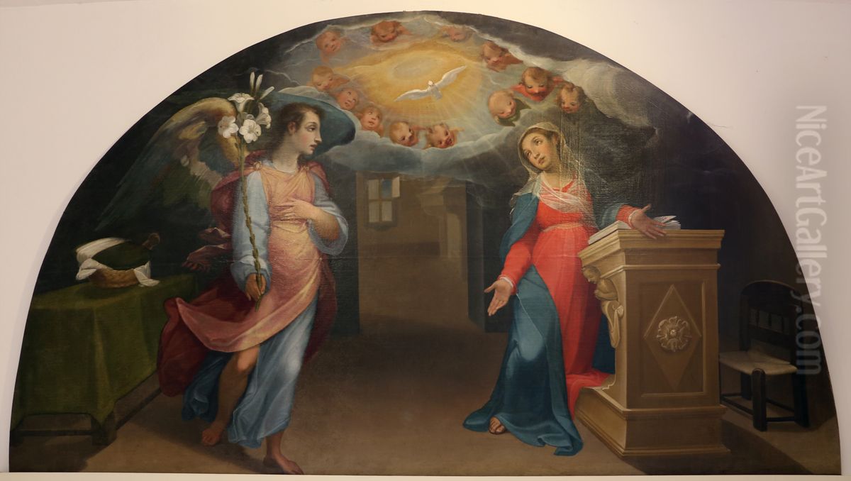 Annunciation Oil Painting by Alessandro Casolani