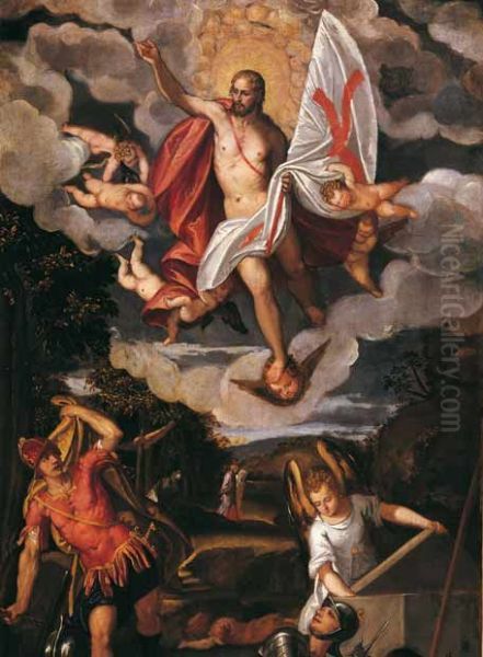 Resurrection of Christ Oil Painting by Luigi Benfatto