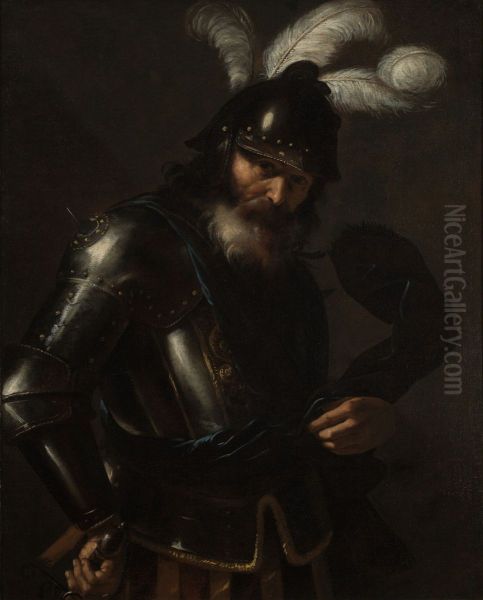 Portrait of a Knight in Armour Oil Painting by Mattia Preti