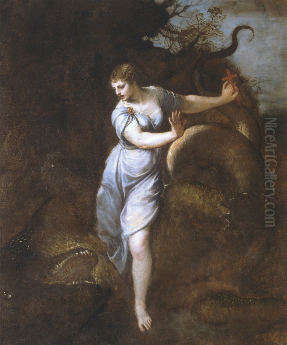 Santa Margarita Oil Painting by Titian