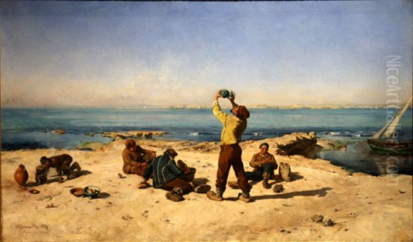 La Regalade Oil Painting by Alphonse Moutte