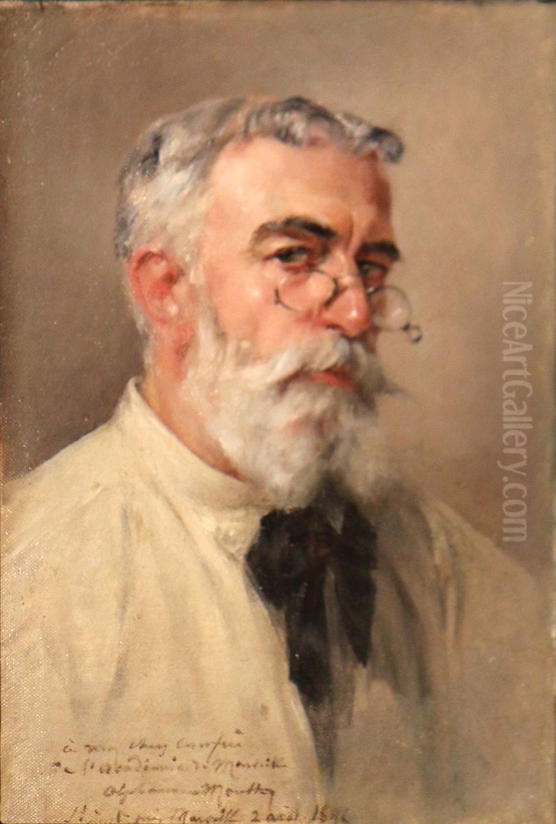 Self-portrait Oil Painting by Alphonse Moutte