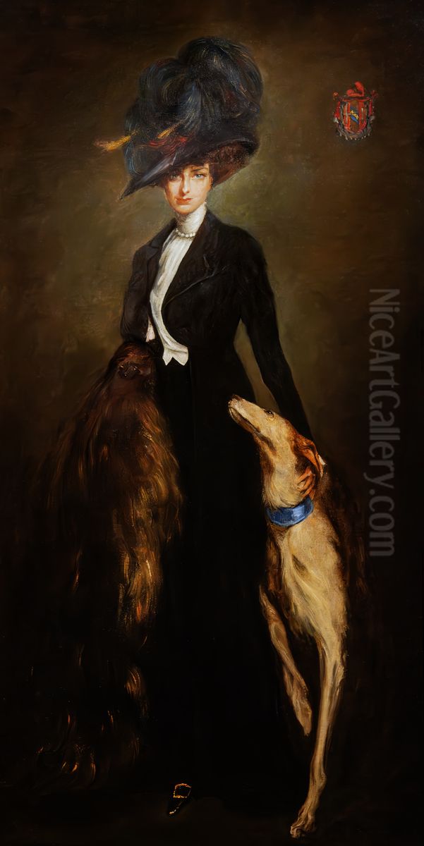 La contessa Anna Morosini Oil Painting by Lino Selvatico La contessa Anna Morosini Oil Painting by Lino Selvatico