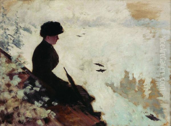 Effetto di neve Oil Painting by Giuseppe de Nittis