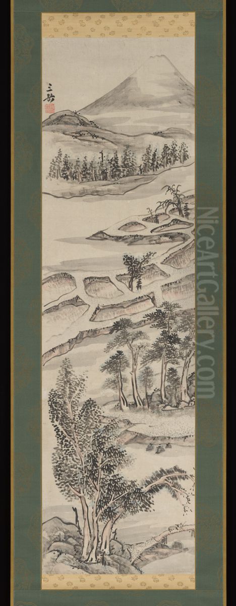 Mount Fuji Oil Painting by Ike no Taiga
