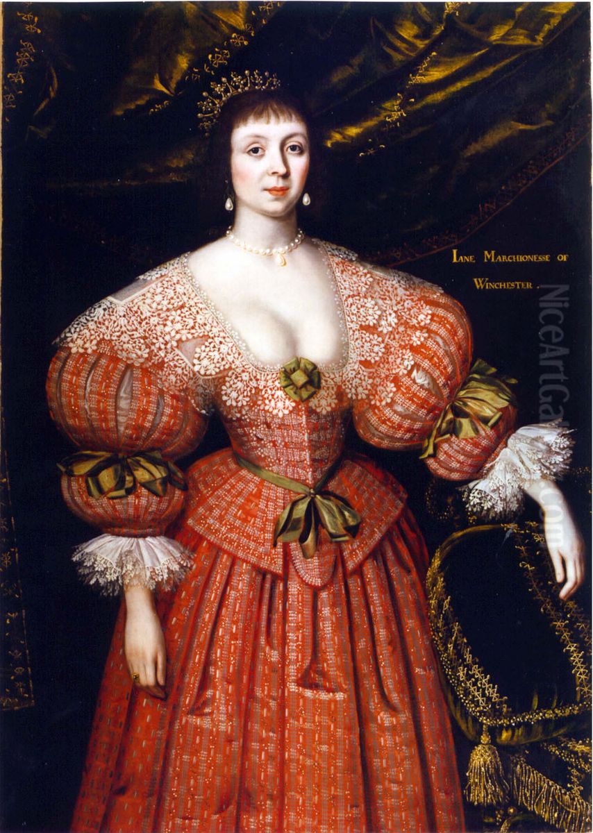 Portrait of Jane, Marchioness of Winchester Oil Painting by Gilbert Jackson