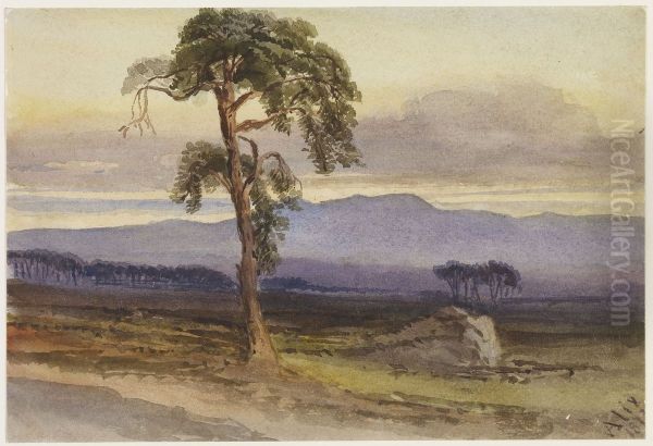 A Highland Landscape Oil Painting by Alexandra of Denmark