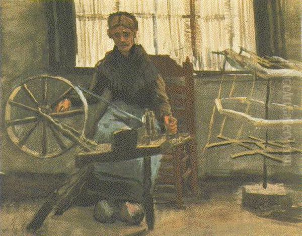 Woman Reeling Yarn Oil Painting by Vincent Van Gogh