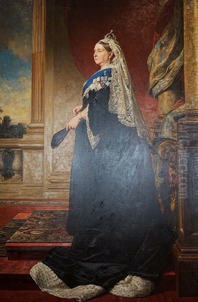 Victoria I, Queen of Great Britain (1819-1901) Oil Painting by Heinrich von Angeli