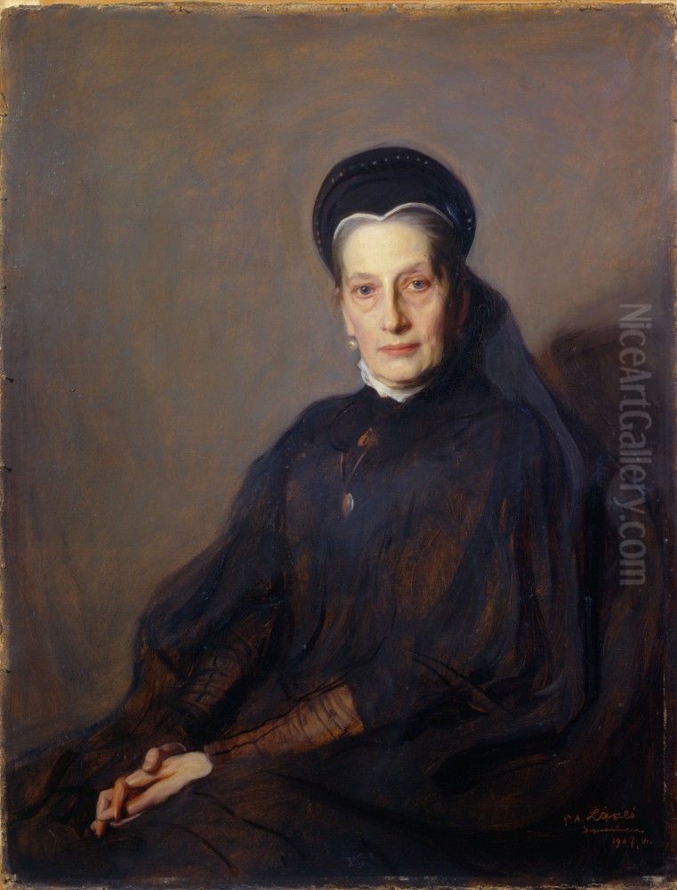 Princess Leopold of Hohenzollern, nee Princess Antonia de Braganza Oil Painting by Philip de Laszlo