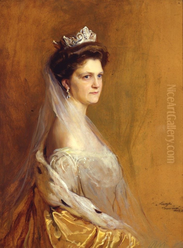 Grand Duchess of Hesse and by Rhine, nee Princess Elenore of Solms-Hohensolms-Lich Oil Painting by Philip de Laszlo