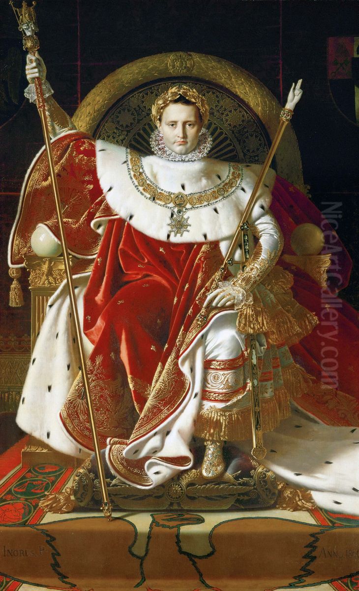 Napoleon na imperatorskom trone Oil Painting by Jean Auguste Dominique Ingres