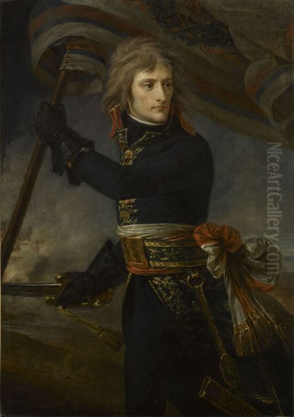 Le General Bonaparte au pont d'Arcole.17 novembre 1796 Oil Painting by Antoine-Jean Gros