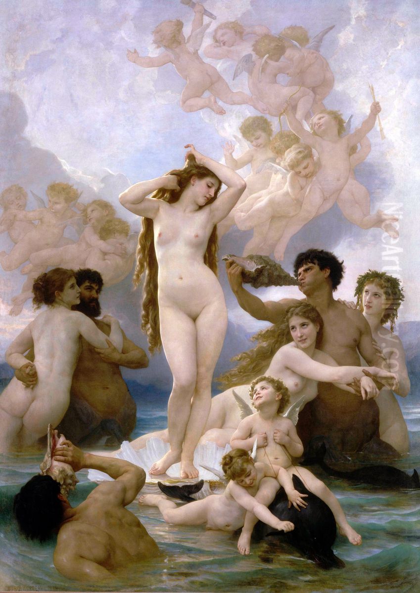The Birth of Venus Oil Painting by William-Adolphe Bouguereau