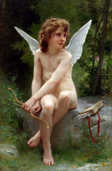 Cupid on the lookout Oil Painting by William-Adolphe Bouguereau