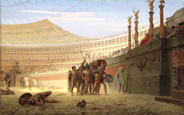 Hail Caesar! We Who Are about to Die Salute You Oil Painting by Jean-Leon Gerome