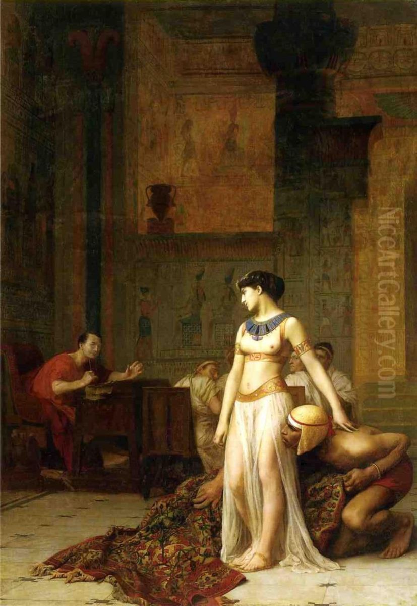 Cleopatra and Caesar Oil Painting by Jean-Leon Gerome