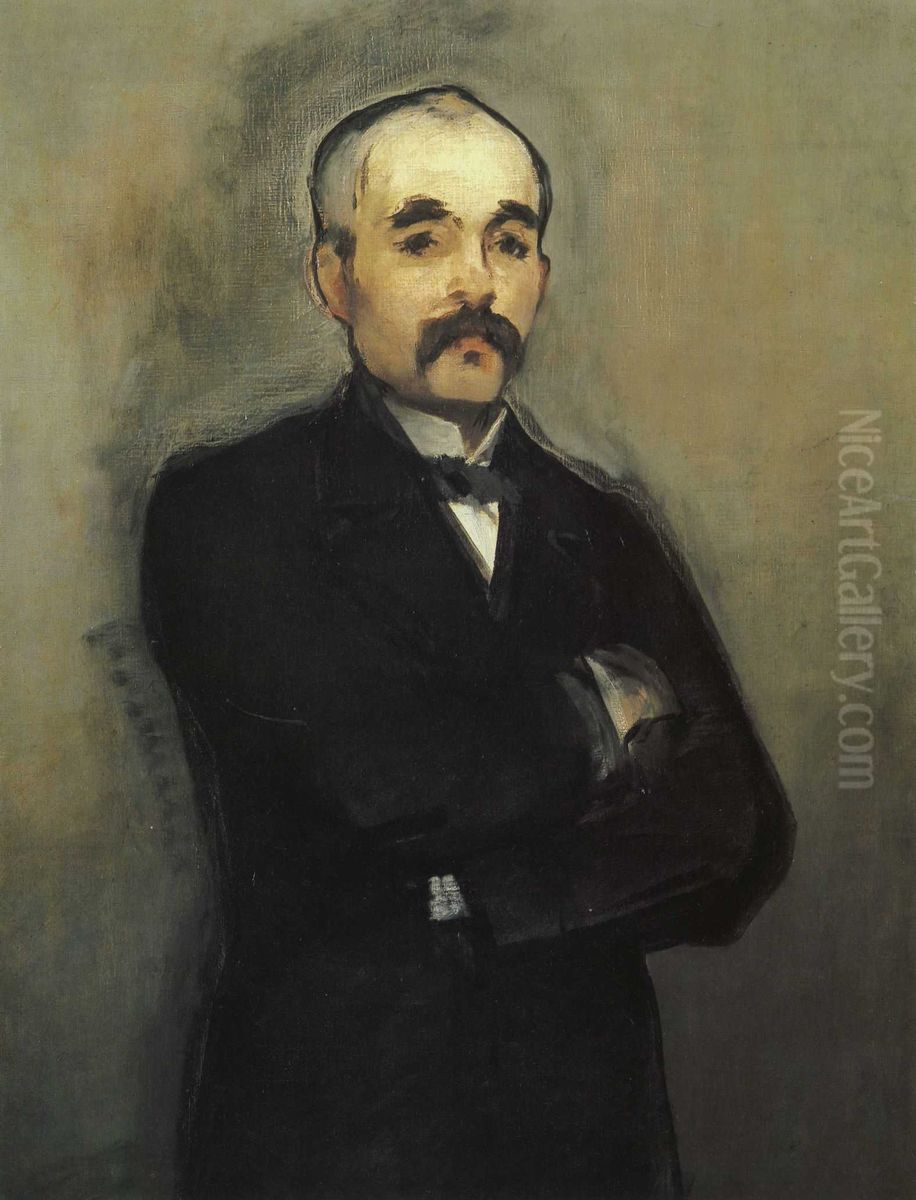Portrait ofGeorges Clemenceau Oil Painting by Edouard Manet